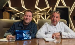 Vlnr Arthur Bassant en François Geurds van FG Restaurant which uses FRANK