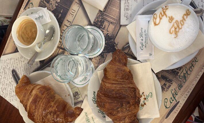 A simple butter croissant at Café de Flore Paris