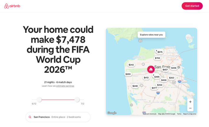 Airbnb launches Host Earnings Calculator for FIFA World Cup 2026™ - credits Airbnb