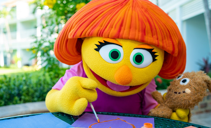Beaches Resorts - Julia a 4-year old Sesame Street character on the autism spectrum