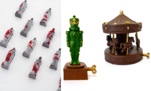 Christmas collection by Chocolaterie Vandenbouhede in Ghent with praline 'Bloody Mary'