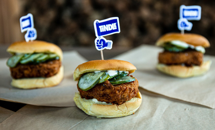 Chef Chad Rosenthal's TiNDLE Picnic Chicken Sandwich