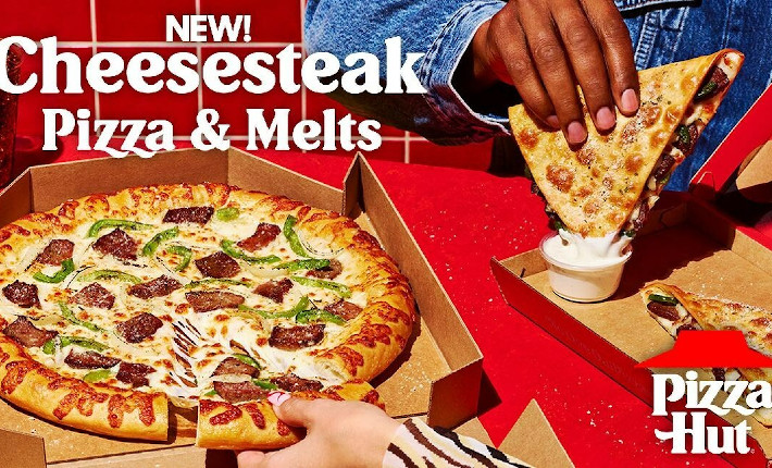 Cheesesteak pizza & Cheesesteak melts by Pizza Hut