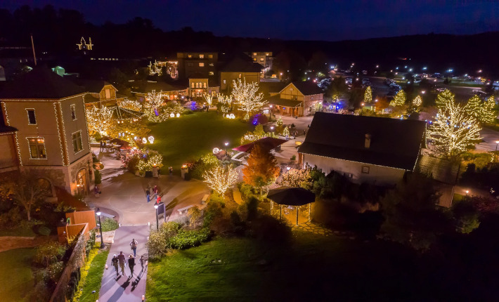 Christmas at Biltmore - overview Antler Hill Village - credits The Biltmore Company