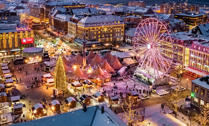 Christmas market in Trondheim - credits Inbovi