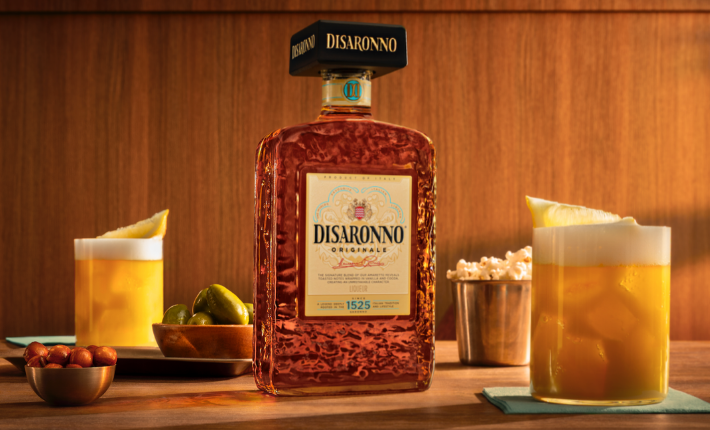 Disaronno is introducing a new bottle design with the global campaign 'The Dolce Side of Life'