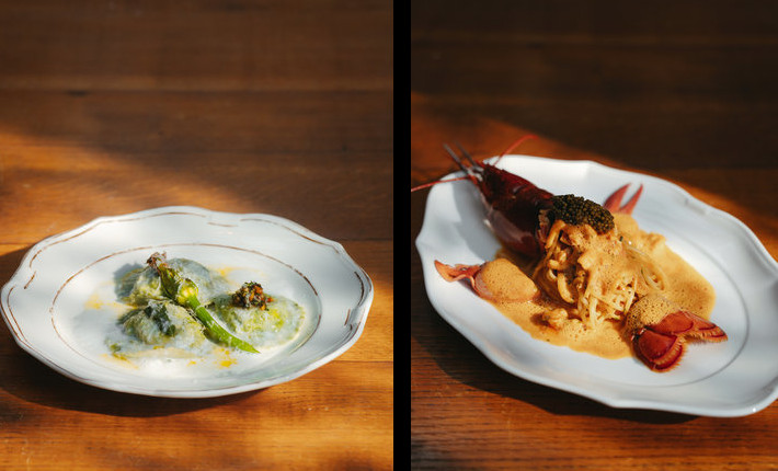 Dishes of restaurant BARBOUNIA in the Conservatorium Hotel - credits Nina Slagmolen