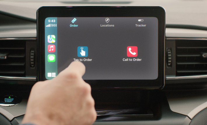 Domino's 'Tap to Order or Call to Order' at Apple CarPlay