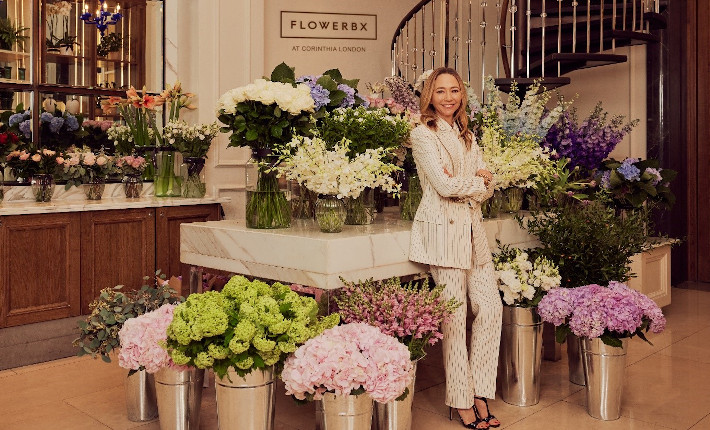 Flowerbx in the lobby of the Corinthia hotel in London