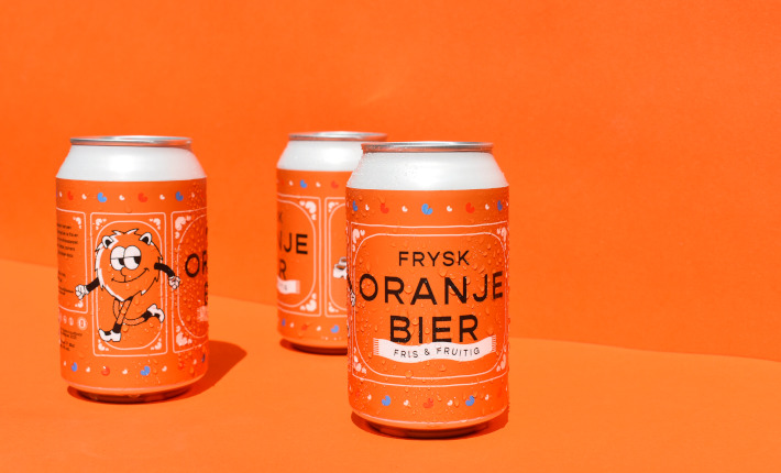 Frysk Oranje Bier met mascotto #Hupke