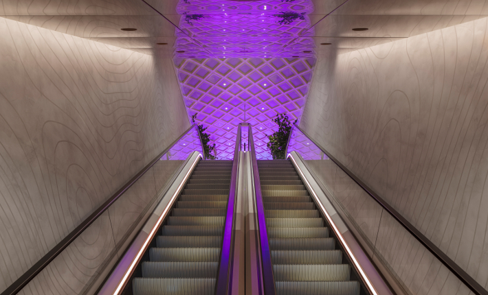 Hotel Norge the escalator - credits Wouter van der Sar for concrete