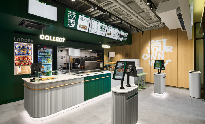 Inside Subway’s new Blueprint restaurant at Amstel Station in Amsterdam