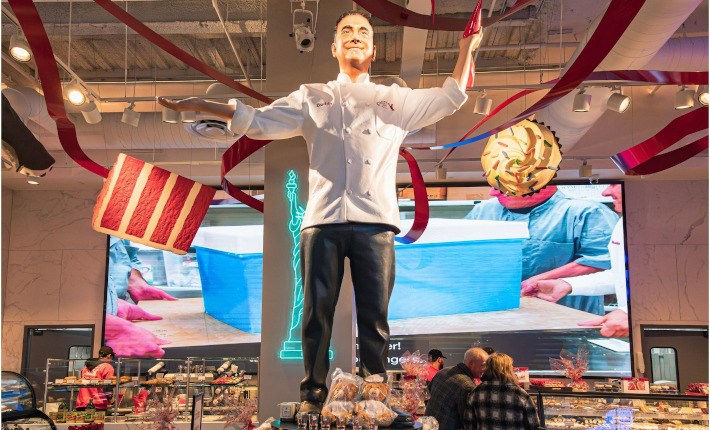 Interior of Buddy Valastro's new flagship Carlo's Bake Shop at Times Square
