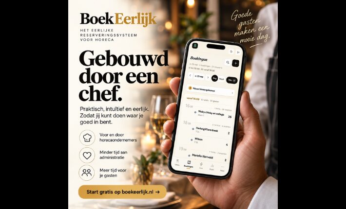 Jeremy Arrascaete created the reservation widget BoekEerlijk for restaurants