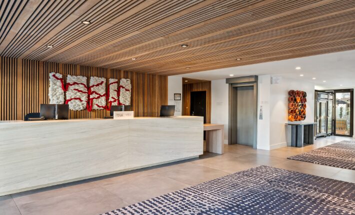 Lobby of The Anthem Hotel in LA’s Stadium District - credits Emily Bernstein