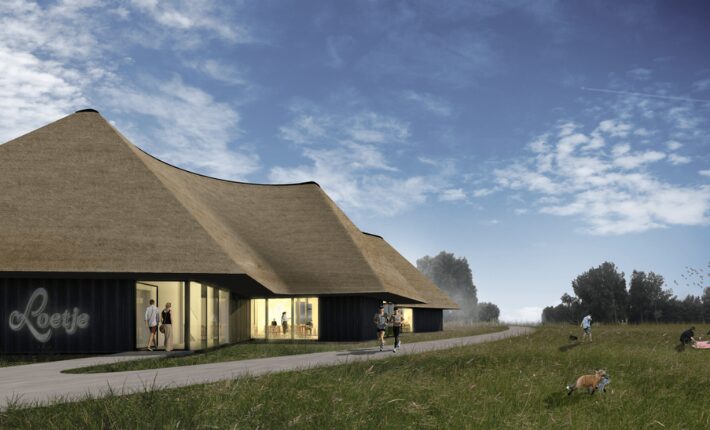 Loetje Oegstgeest at the Klinkenbergerplas - rendering