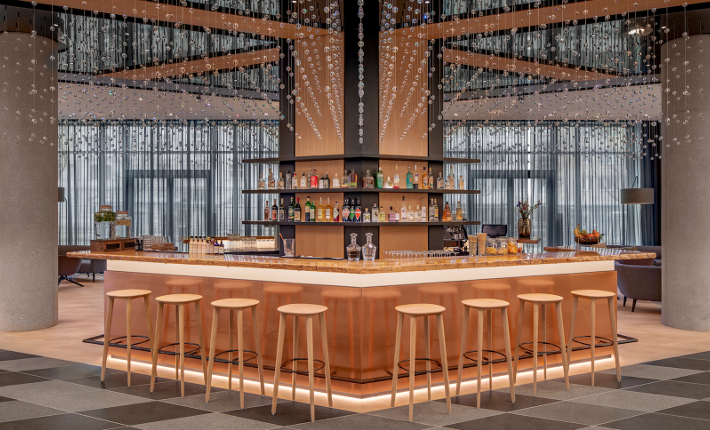 Lobbybar - Andaz hotel Munich credits Wouter van der Sar for concrete