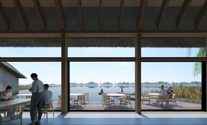 Loetje Oegstgeest at the Klinkenbergerplas - rendering