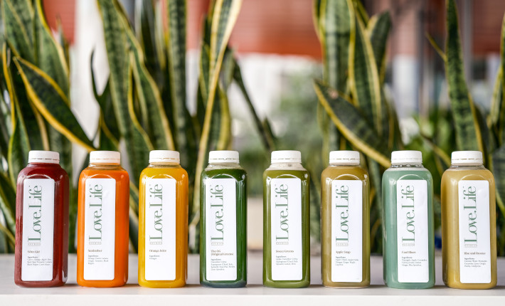 Love.Life offers a variety of coffees, fresh juices and wellness shots