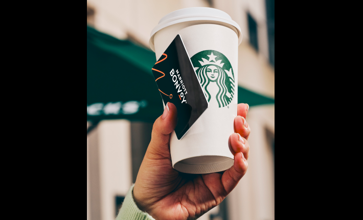 Loyalty members in the US can earn Marriott Bonvoy points and Starbucks Stars