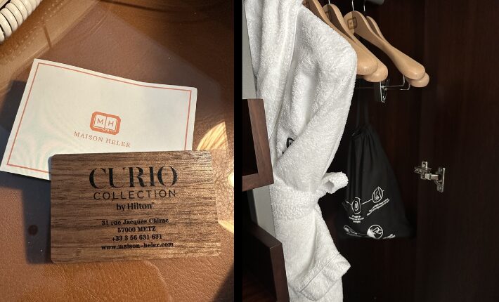 Maison Heler Metz - A Curio Collection by Hilton - the key and a mini steamer in the closet