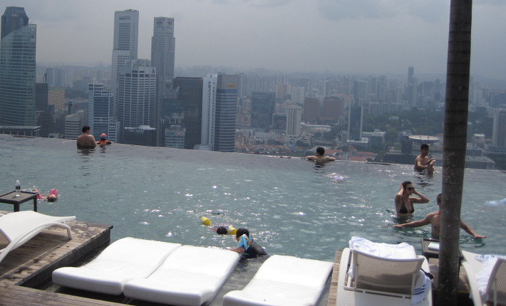 Marina Bay Sands Singapore pool view