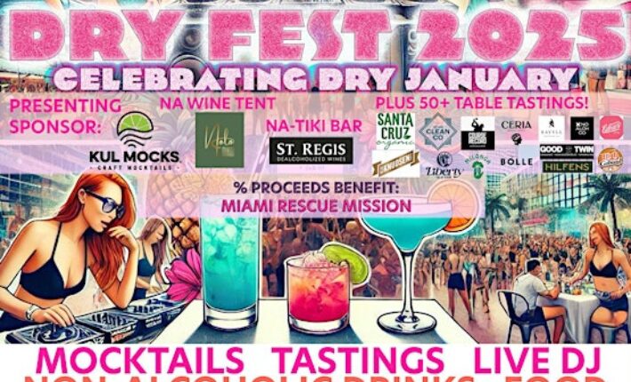 Mocktail Fest Miami's 'Dry Fest' will take place on January 10