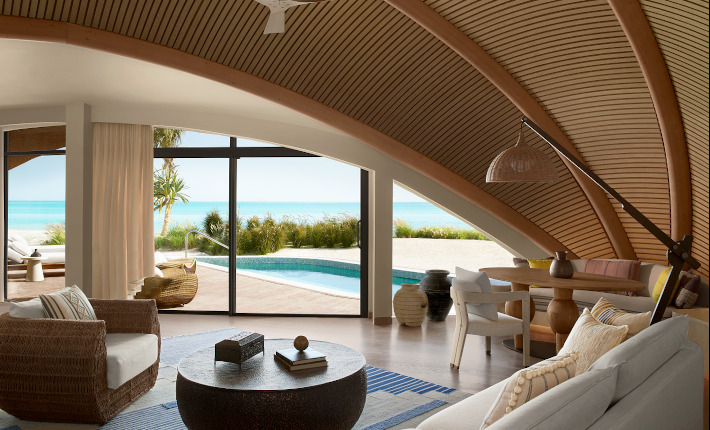 Nujuma - One Bedroom Beach Villa, living room