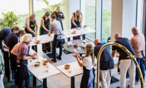 Participants in the Italian cooking workshop at Ibis Styles Rotterdam Ahoy