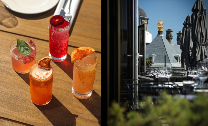 Paloma Day at the terrace of Mr PORTER in Amsterdam