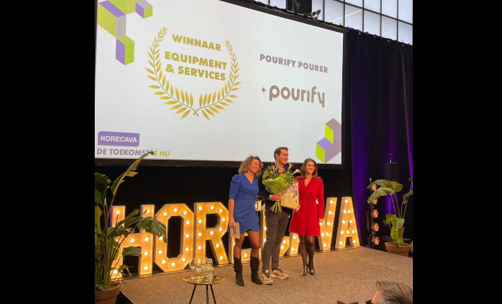 Pourify Pourer won the Horecava Innovation Award in the catagory Equipment & Services