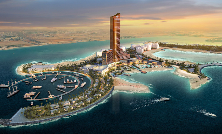 Rendering of the new Wynn Al Marjan Island (UAE) - View of the island