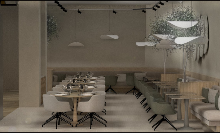 Rendering of the new restaurant Elea credits Manon de Groot