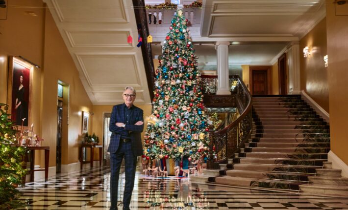 Sir Paul Smith has unveiled the Claridge’s Christmas Tree 2024