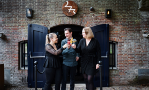 Speakeasy Cocktailbar 273 the owners Tommy, Gyöngyi and restaurant manager Aline Mannes - credits Corina van Manen 
