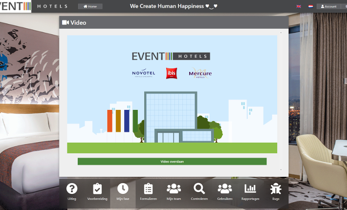 Screenshot HR Life Cycle website en app - Event Hotels