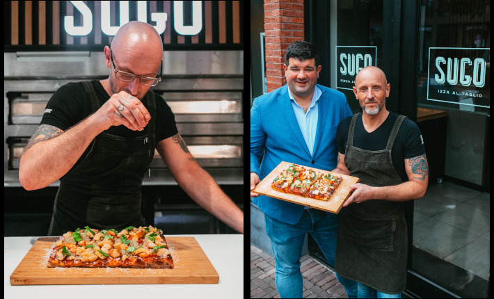 Signature pizza door chef Partick 't Hart voor SUGO