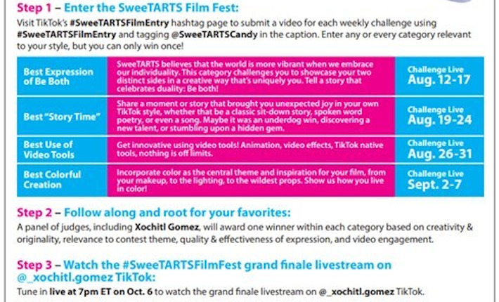 SweeTARTS Film Fest on TikTok