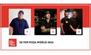 The '50 Best Pizzerias' 2026 - 1 Napoli on the Road London - 2 Una Pizza Napoletana New York - 3 Confine Milano