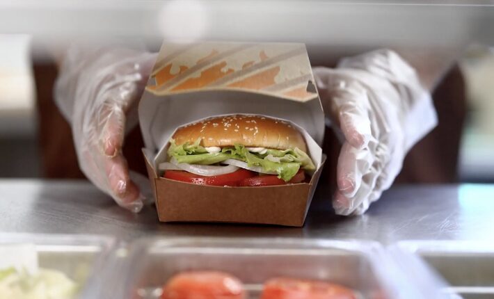 The elevated Whopper is served on a new bun and in a box