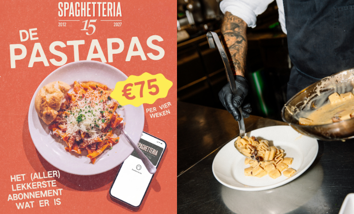 The Spaghetteria chain in the Netherlands celebrates 15 year with a Pasta Pass