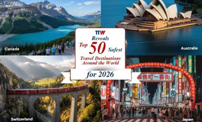 Travel and Tour World has released its list of the 50 safest travel destinations for 2026