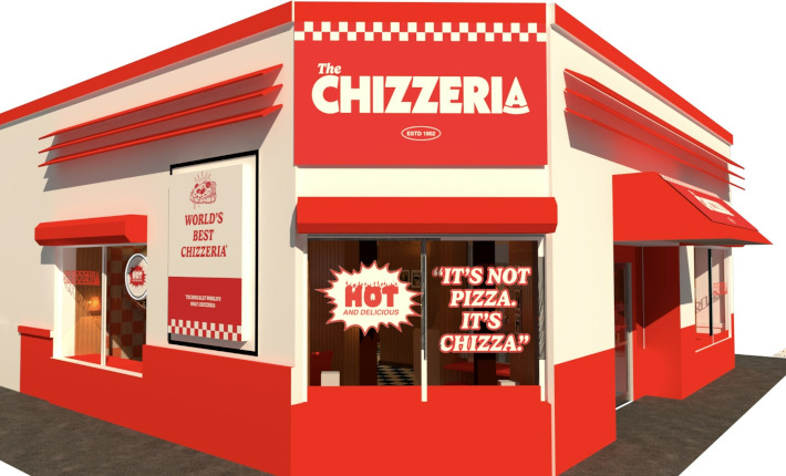 The Chizzeria exterior at the pop-up in NYC - credits KFC