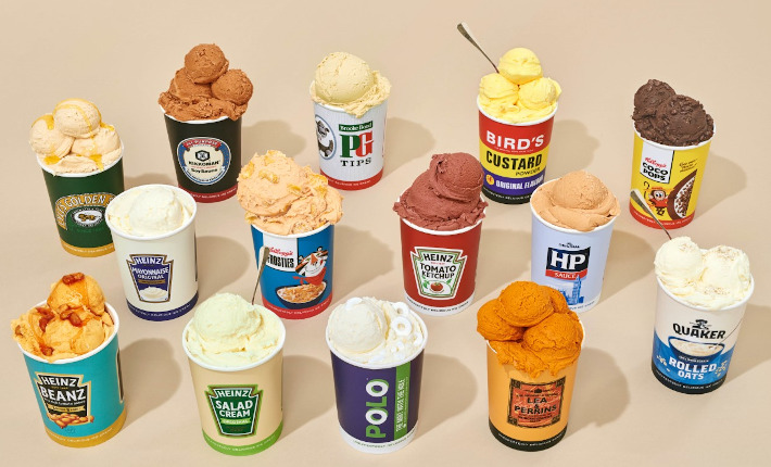 The flavour line-up by The Ice Cream Project by Anya Hindmarch
