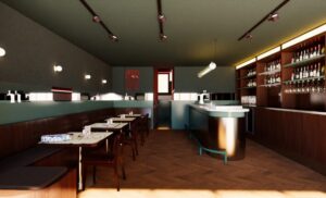 Vinyl-, Pool- en Cocktailbar Spin opens in September in Amsterdam - rendering