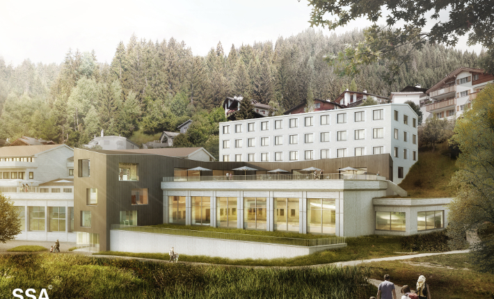 Wellness Hostel 3000 visualisation by SSA Architekten AG