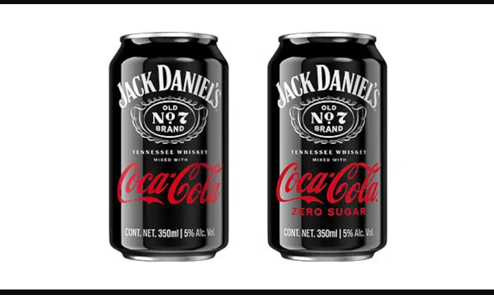 'Jack & Coke' a can of Jack Daniels and Coca-Cola